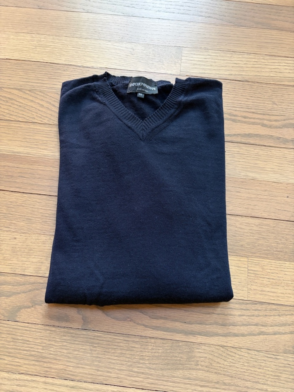 Emporio Armani Men's V-Neck Sweater — Dark Navy